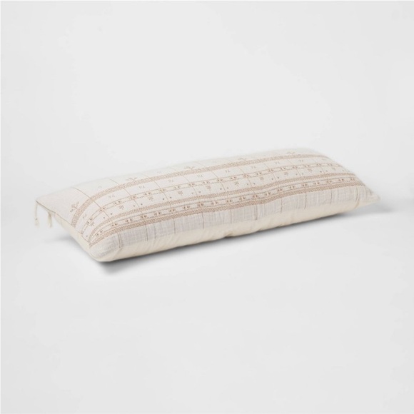 NWT 14"×36" Traditional Embroidered Oblong
Decorative Pillow Ivory - Picture 3 of 5